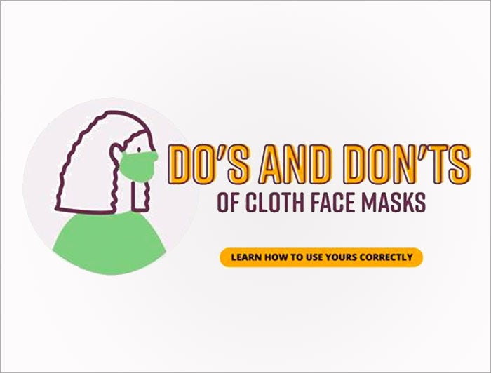 jackson hospital dos and donts of cloth face masks logo