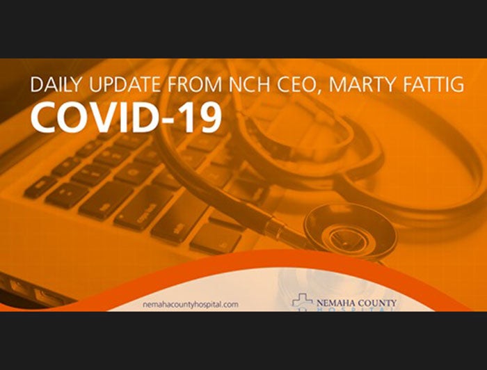 Daily update from NCH CEO, Marty Fattig: COVID-19