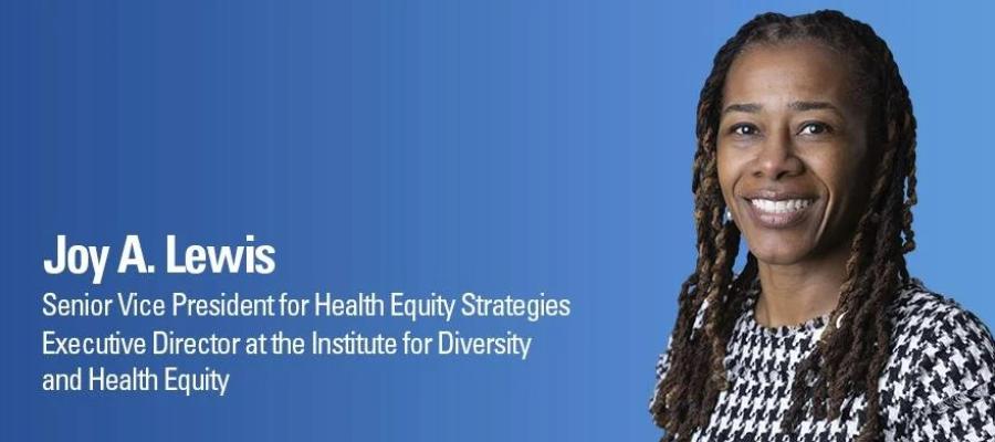 Joy Lewis, SVP for Health Equity Strategies, Executive Director at the Insitute for Diversity and Health Equity